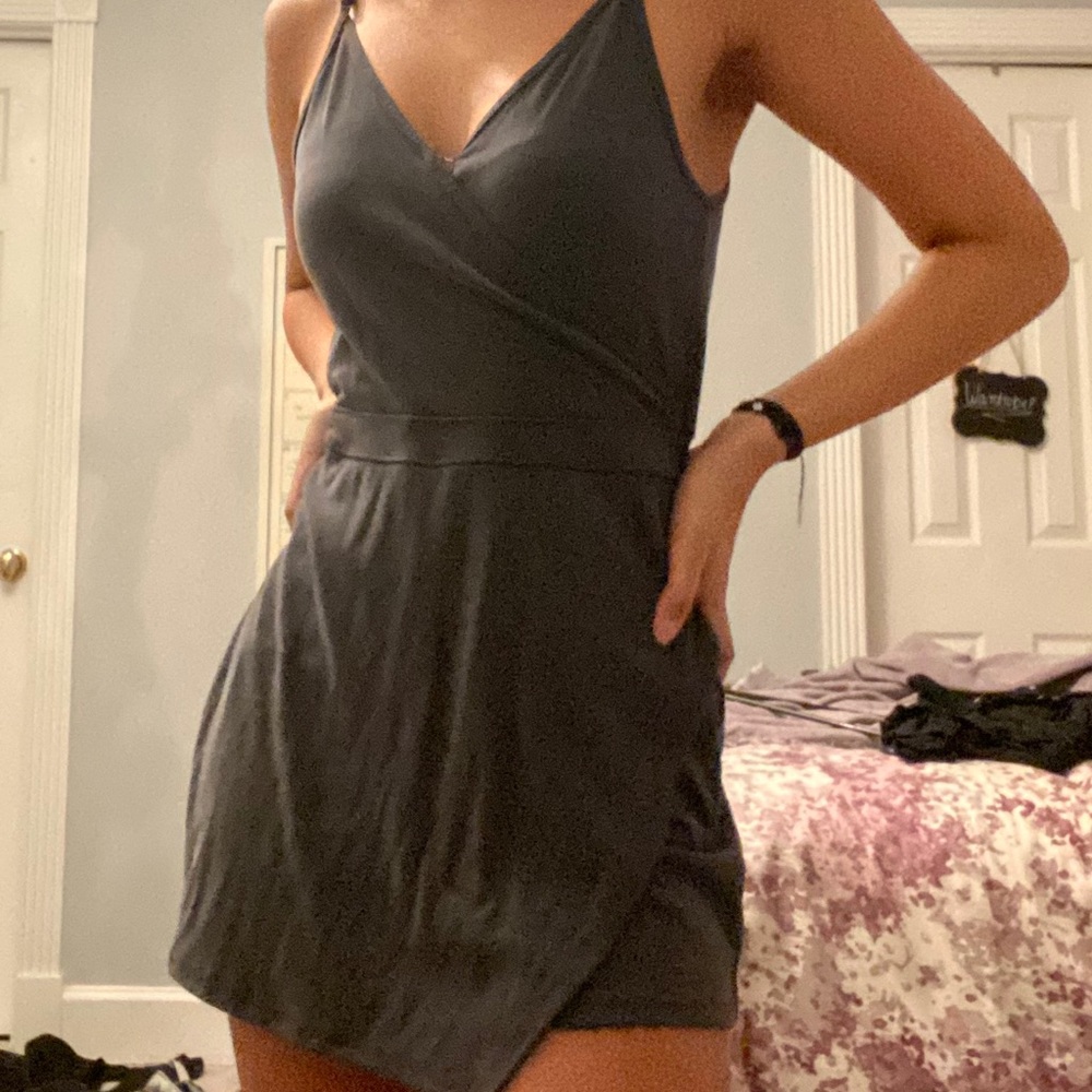 Brand new gray Abercrombie wrap romper